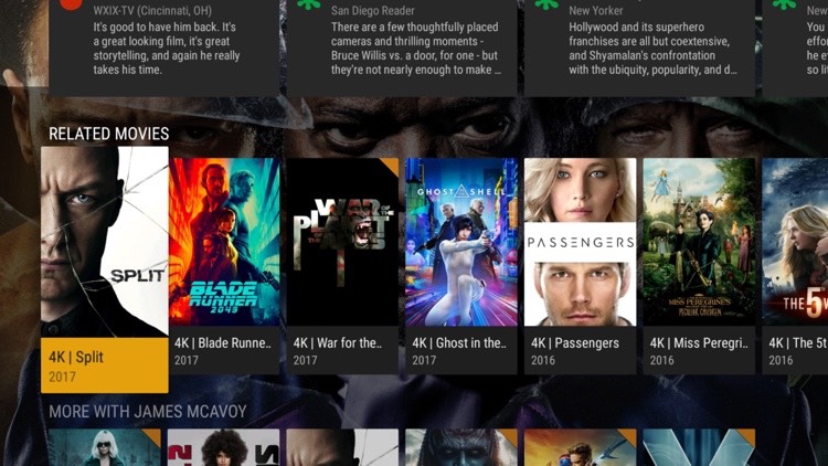 Plex Related Movies shown on Nvidia Shield TV